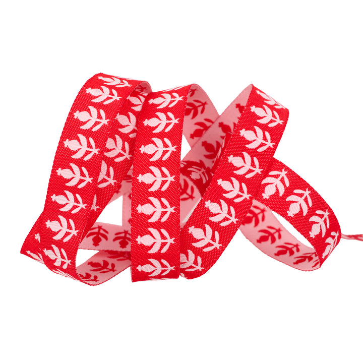 Buon Natale - Pomegranates in Red - 5/8" - by Joanna Figueroa - 15 Yard Spool