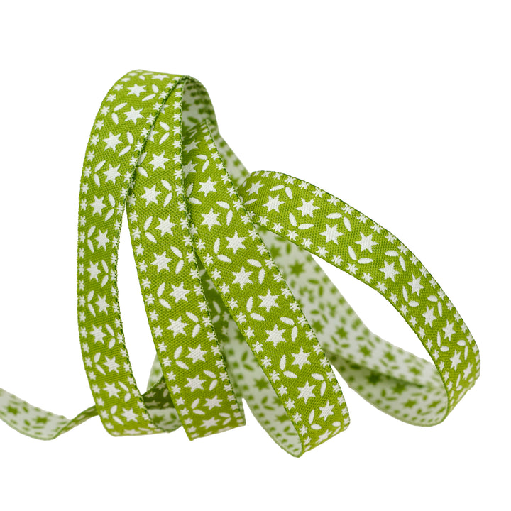 Buon Natale - Twinkle Stars in Pine - 1/2" - by Joanna Figueroa - 15 Yard Spool