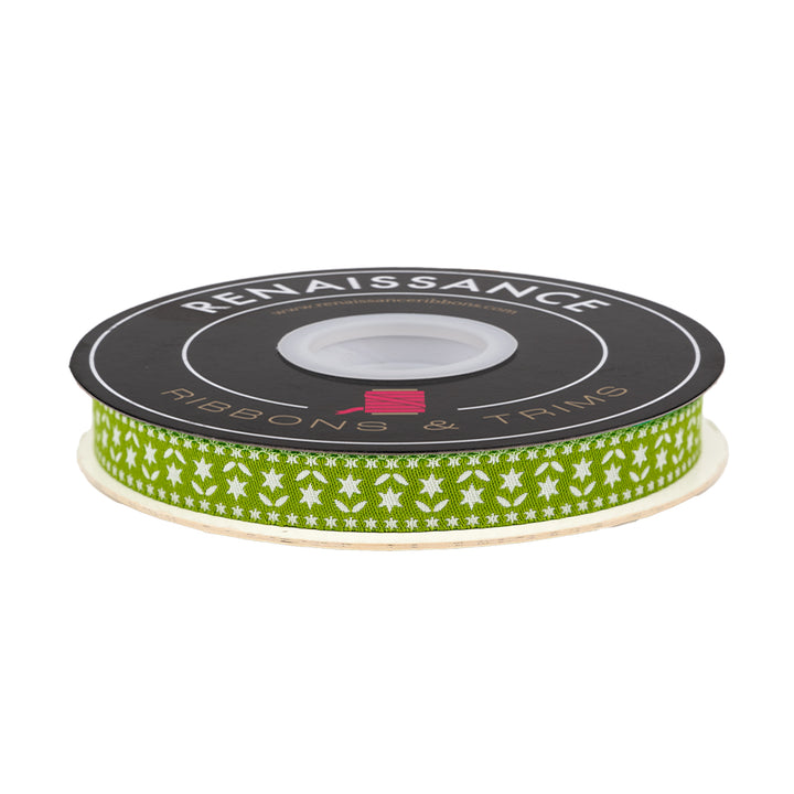 Buon Natale - Twinkle Stars in Pine - 1/2" - by Joanna Figueroa - 15 Yard Spool