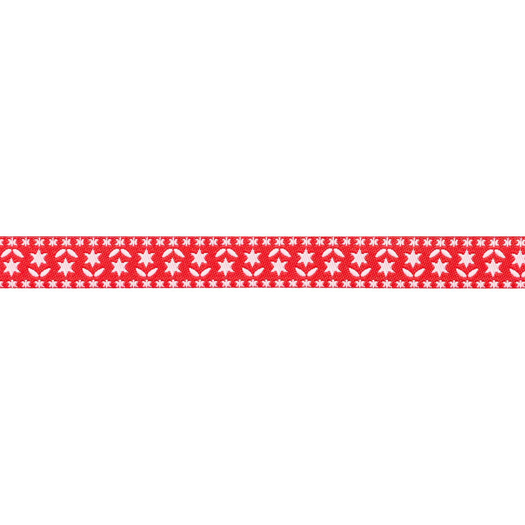 Buon Natale - Twinkle Stars in Pomegranate - 1/2" - by Joanna Figueroa - 15 Yard Spool
