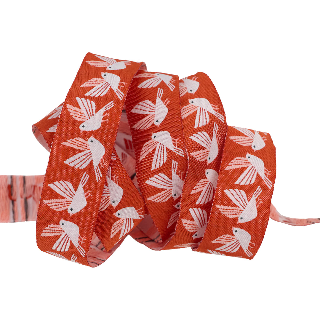 First Day of Fall - Birds - 7/8" width - By Loes Van Oosten - 15 Yard Spool