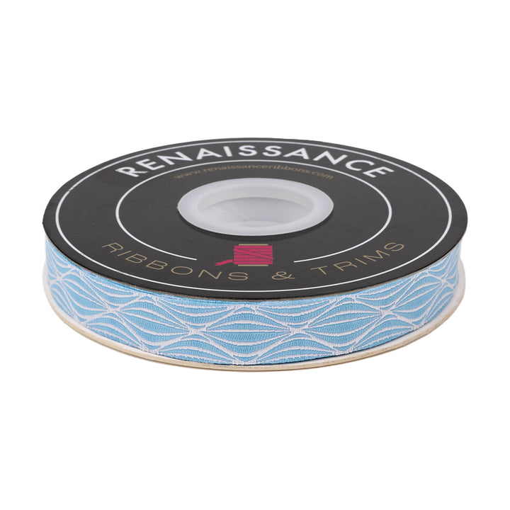 By the Seaside - Wave in Blue - 5/8" width - by Loes Van Oosten - 15 Yard Spool