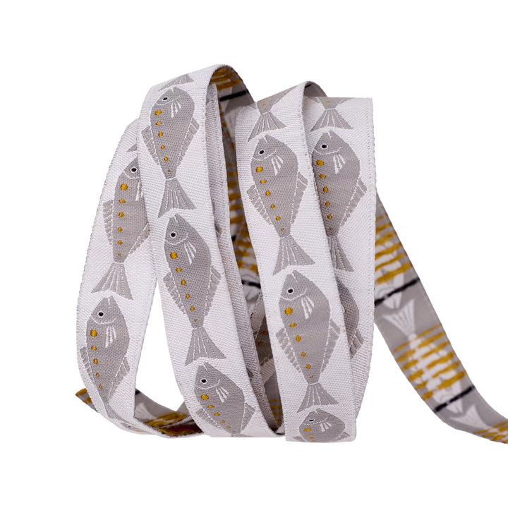 By the Seaside - Fish - 5/8" width - by Loes Van Oosten - 15 Yard Spool