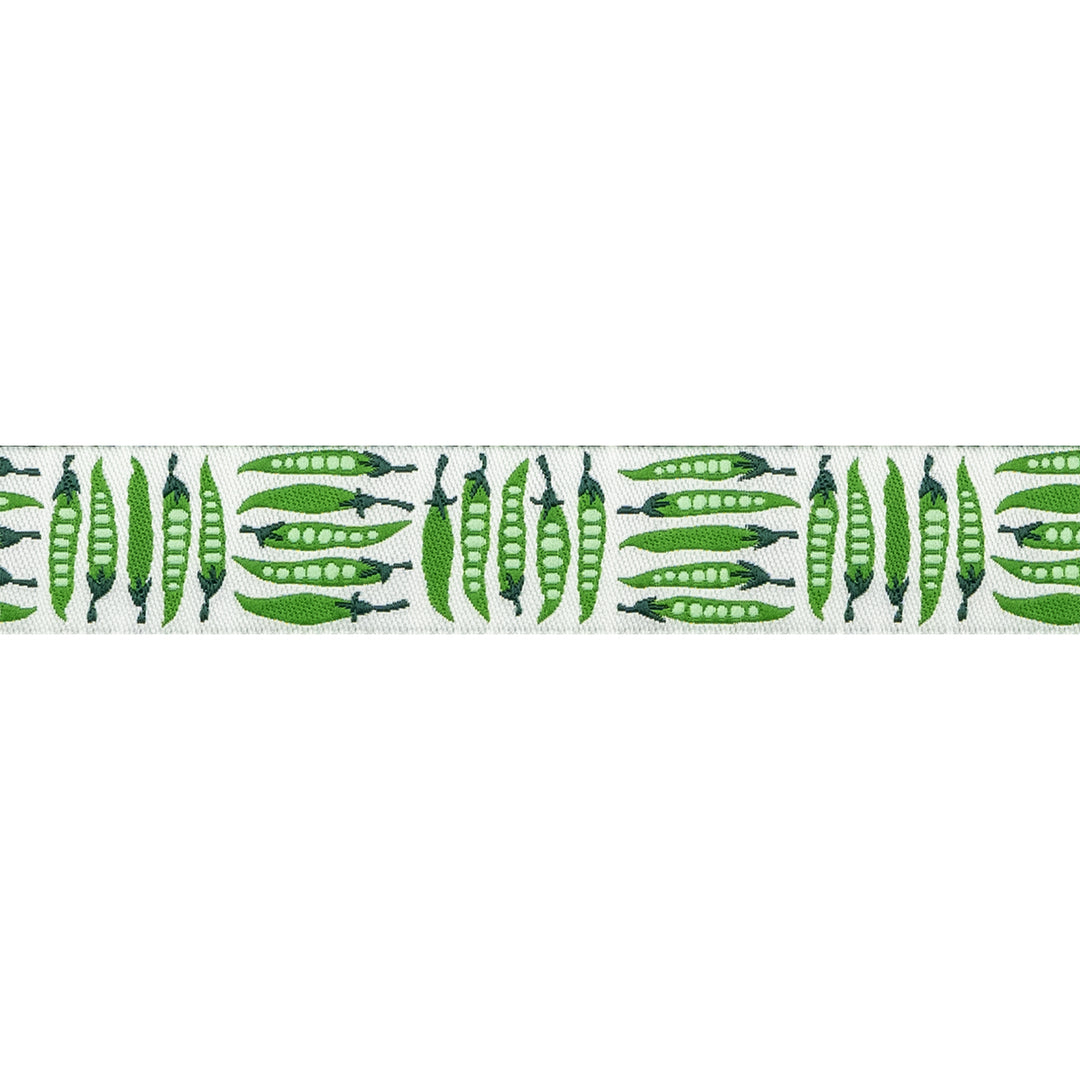 In the Vegetable Garden - Green Beans - 7/8" width - by Loes Van Oosten - 15 Yard Spool