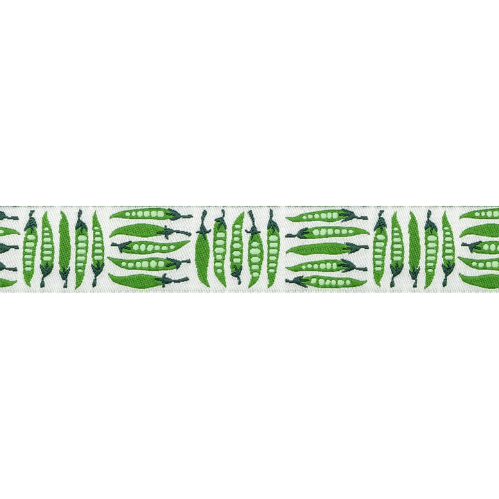 In the Vegetable Garden - Green Beans - 7/8" width - by Loes Van Oosten - 15 Yard Spool