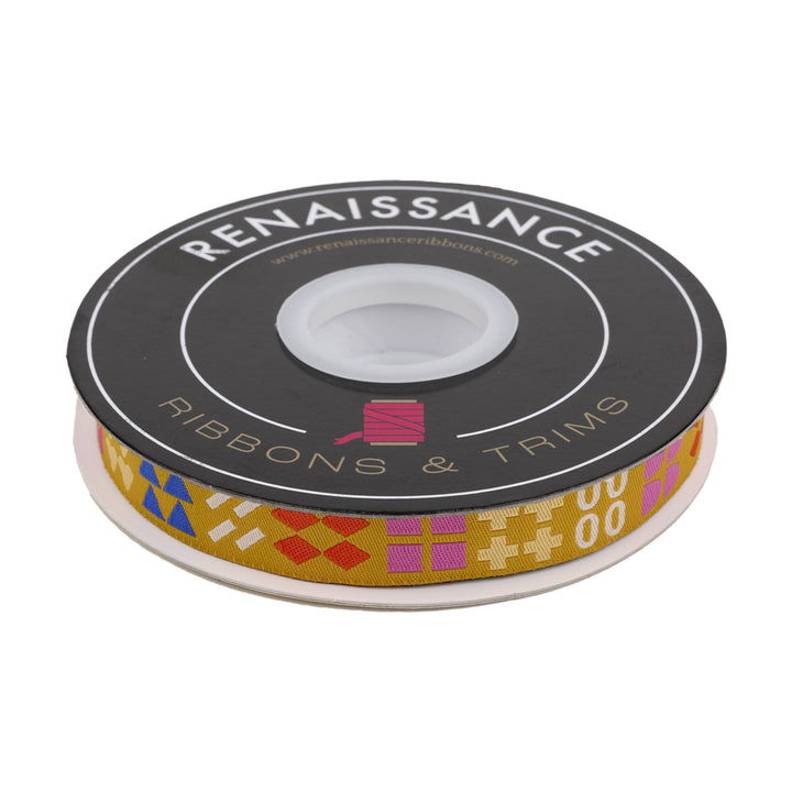 Woodland Park - Shapely in Goldenrod - 5/8" width - by Rashida Coleman Hale - 15 Yard Spool