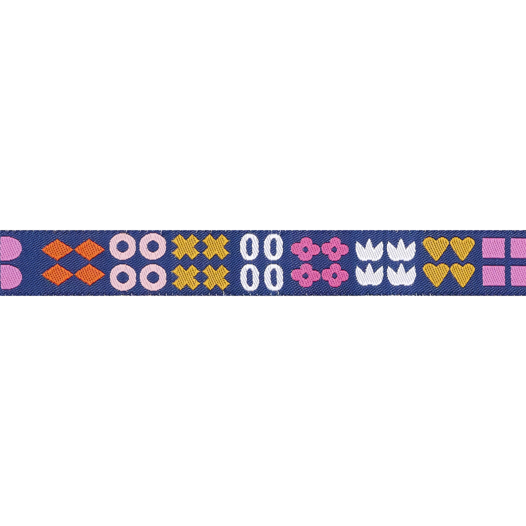 Woodland Park - Shapely in Navy - 5/8" width - by Rashida Coleman Hale - 15 Yard Spool