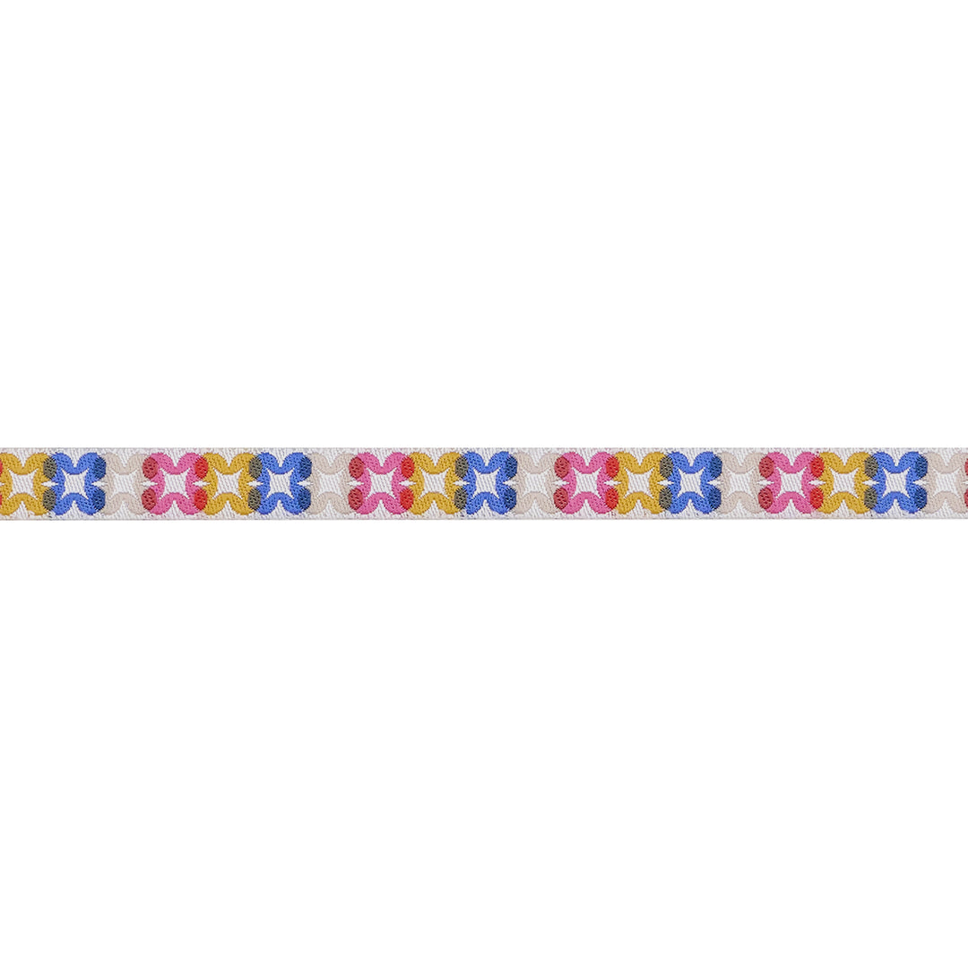 Woodland Park - Flower Plaid in Blue Ribbon - 3/8" width - by Rashida Coleman Hale - 15 Yard Spool