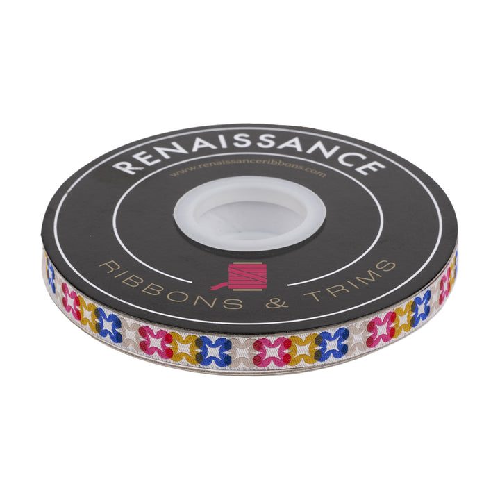 Woodland Park - Flower Plaid in Blue Ribbon - 3/8" width - by Rashida Coleman Hale - 15 Yard Spool