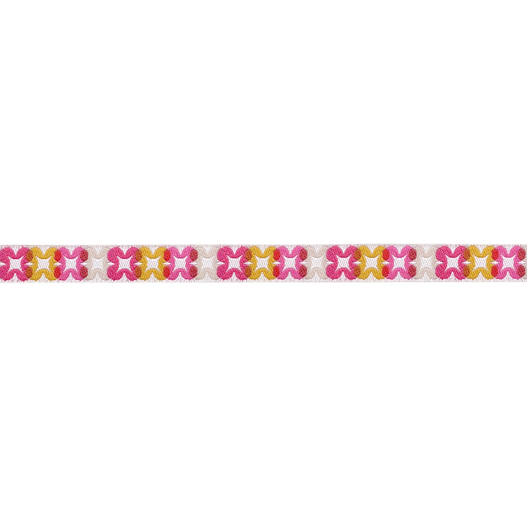Woodland Park - Flower Plaid in Raspberry - 3/8" width - by Rashida Coleman Hale - 15 Yard Spool