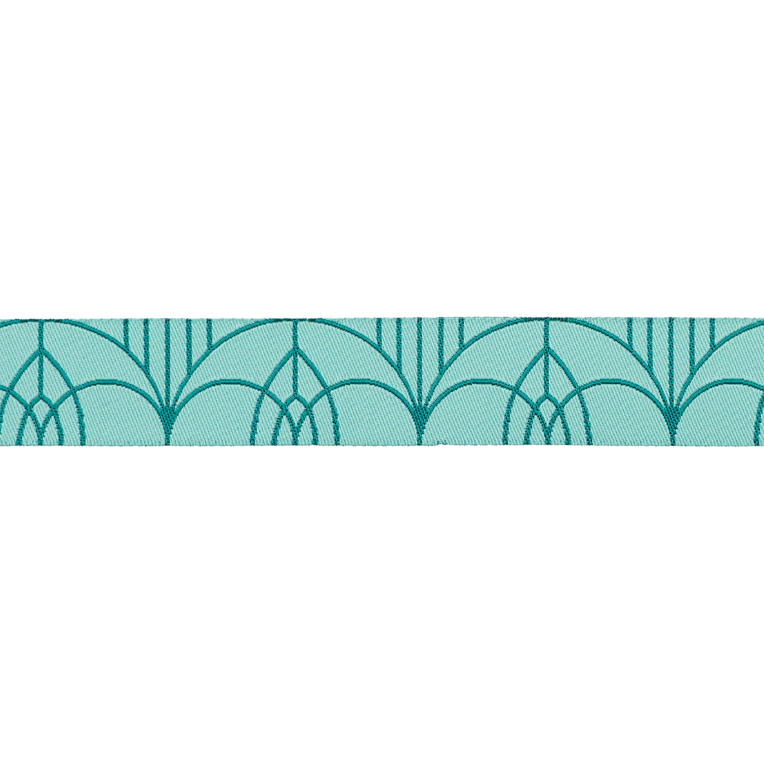 Bridges in Teal - 7/8" width - Savannah - 15 yard Spool