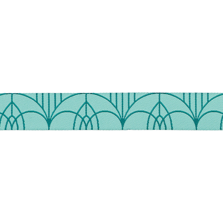 Bridges in Teal - 7/8" width - Savannah - 15 yard Spool
