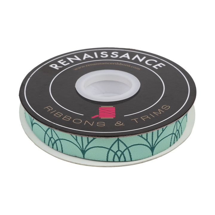 Bridges in Teal - 7/8" width - Savannah - 15 yard Spool