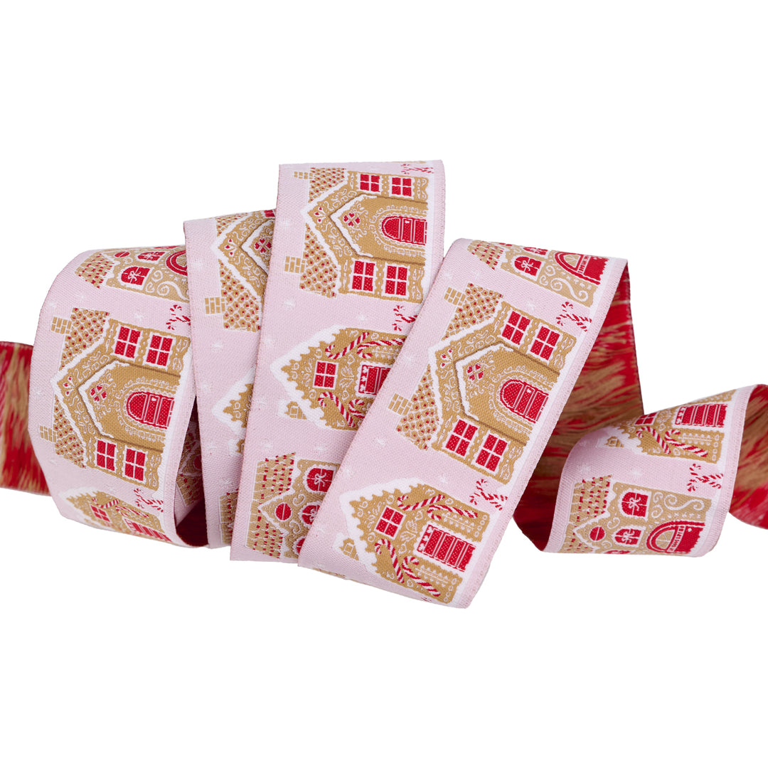 Candy Cane Lane - 1-1/2" width - Gingerbread Christmas - 15 Yard Spool