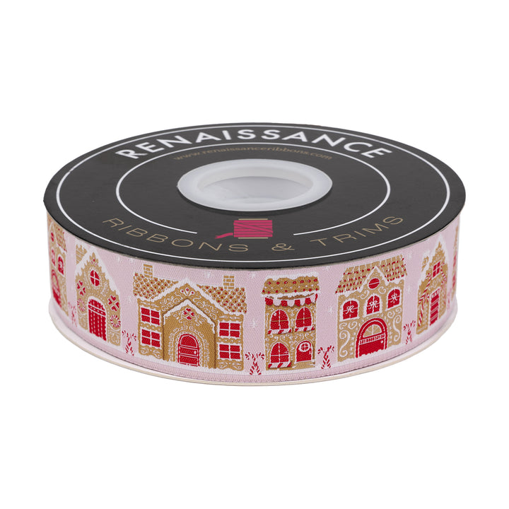 Candy Cane Lane - 1-1/2" width - Gingerbread Christmas - 15 Yard Spool
