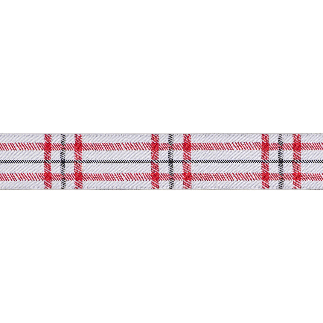 Christmas Plaid - 7/8" width - Gingerbread Christmas - 15 Yard Spool