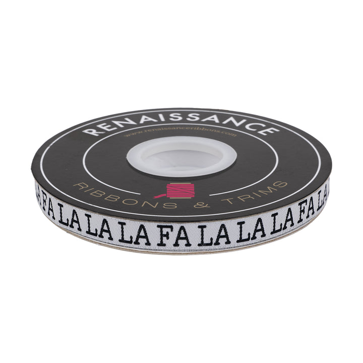 Fa La La - 3/8" width - Gingerbread Christmas - 15 Yard Spool