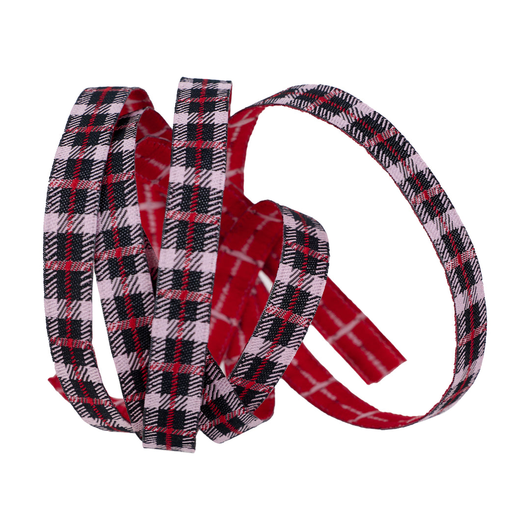 Cheery Plaid - 3/8" width - Gingerbread Christmas - 15 Yard Spool