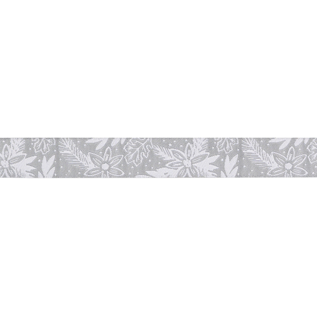 Poinsettia - 5/8" width - Farmhouse Christmas - 15 Yard Spool