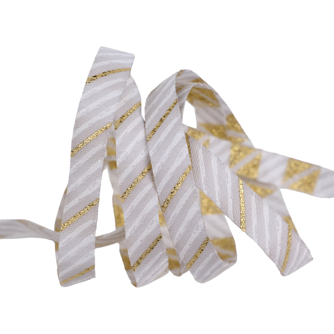 Painted Stripe in Sparkle - 3/8" width - Farmhouse Christmas - 15 Yard Spool
