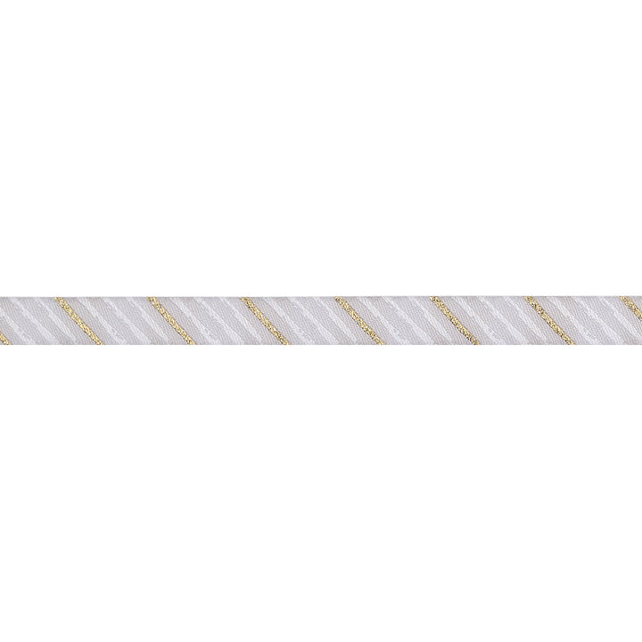 Painted Stripe in Sparkle - 3/8" width - Farmhouse Christmas - 15 Yard Spool