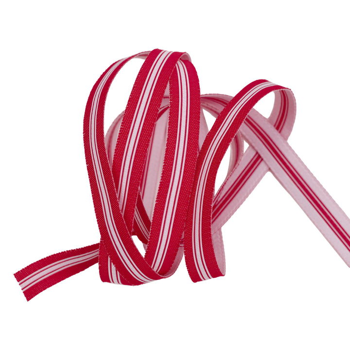 Festive Stripe - 3/8" width - Classic Christmas - 15 Yard Spool