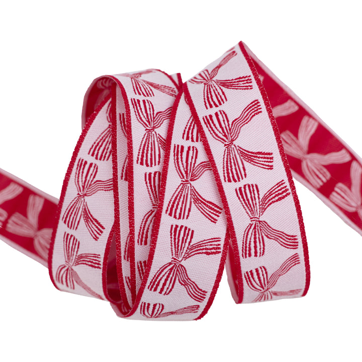 Festive Bows - 7/8" width - Classic Christmas - 15 Yard Spool