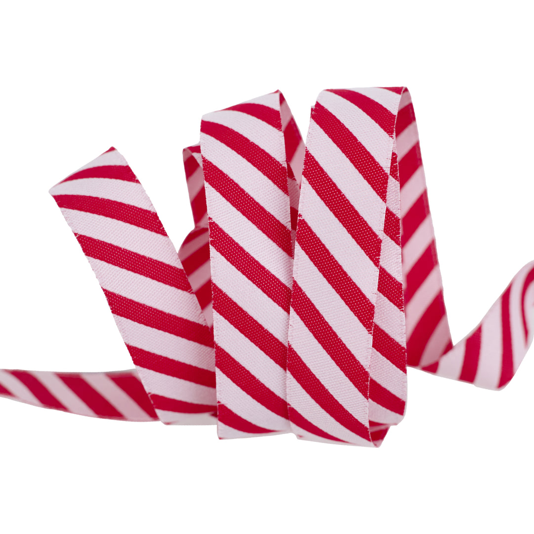 Candy Cane Stripe - 5/8" width - Classic Christmas - 15 Yard Spool