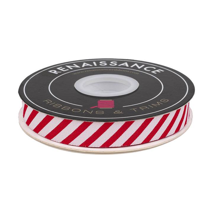 Candy Cane Stripe - 5/8" width - Classic Christmas - 15 Yard Spool
