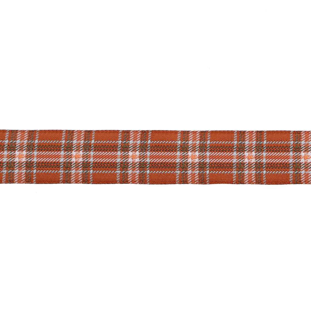 Plaid Perfection in Rust - 7/8" width - The Great Outdoors by Stacy Iest Hsu - 15 Yard Spool