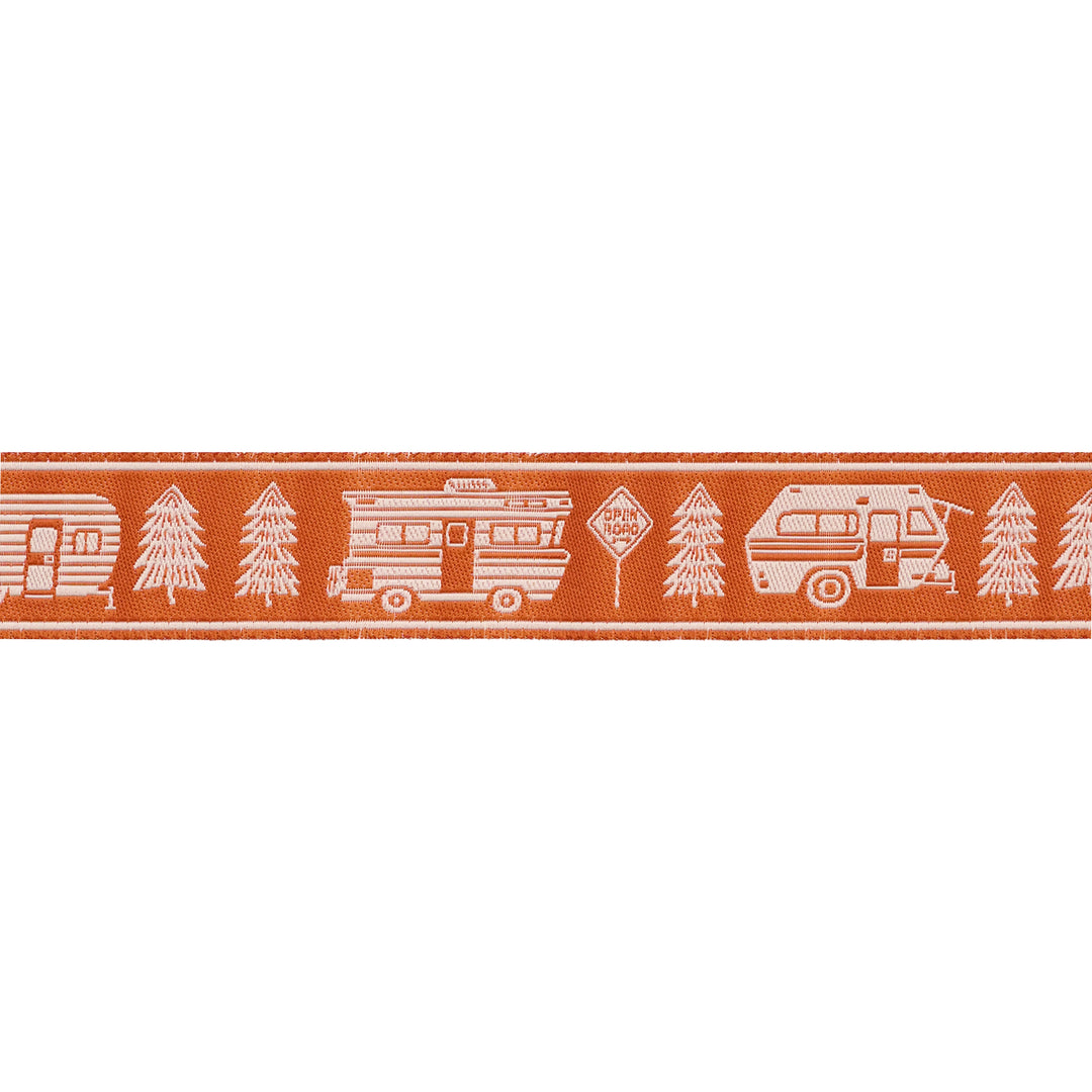 Open Road in Rust - 7/8" width - The Great Outdoors by Stacy Iest Hsu - 15 Yard Spool