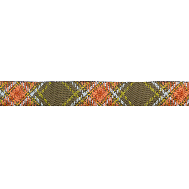 Plaid Diagonal in Moss - 5/8" width - The Great Outdoors by Stacy Iest Hsu - 15 Yard Spool