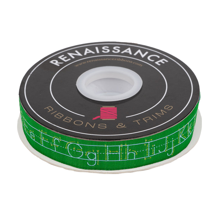 Standard Alphabet in Grass - 7/8" width - Back to School by Stacy Iest Hsu - 15 Yard Spool