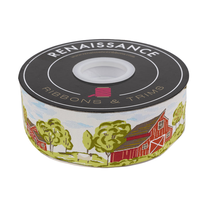 Farmstead - Farmstead in Porcelain - 2" width - by Stacy Iest Hsu - 15 Yard Spool