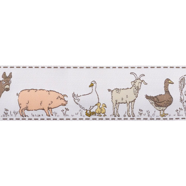 Farmstead - Animal Farm in Linen - 1-1/2" width - by Stacy Iest Hsu - 15 Yard Spool