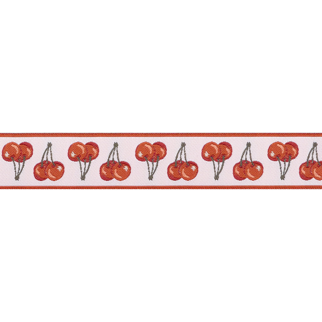 Farmstead - Cherries Jubilee in Porcelain - 7/8" width - by Stacy Iest Hsu - 15 Yard Spool
