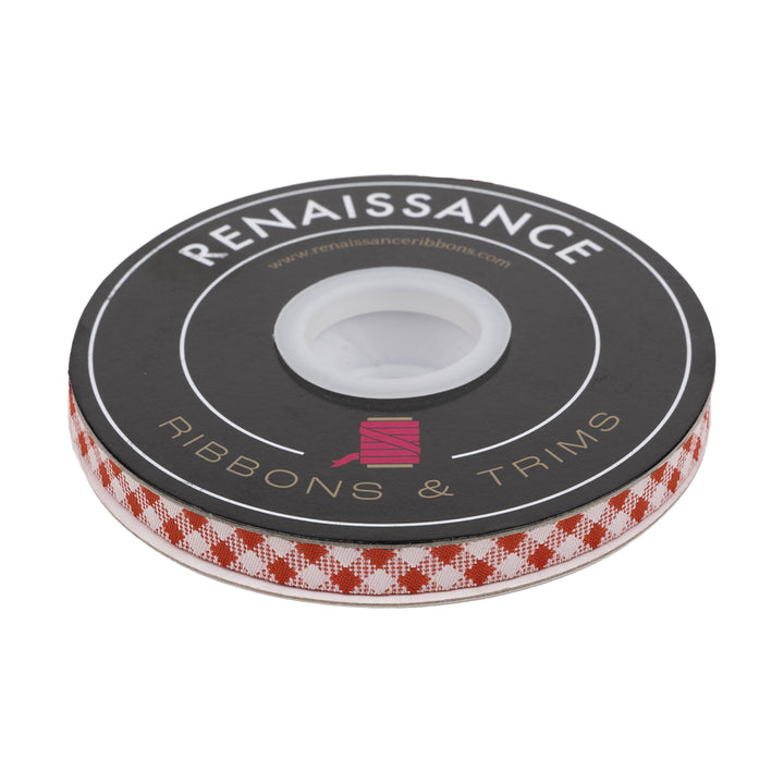 Farmstead - Check It in Barn Red - 3/8" width - by Stacy Iest Hsu - 15 Yard Spool
