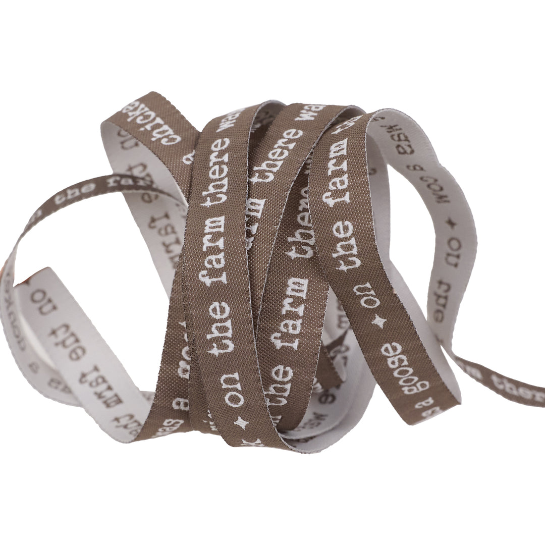 Farmstead - Farm Roll Call in Charcoal - 1/2" width - by Stacy Iest Hsu - 15 Yard Spool