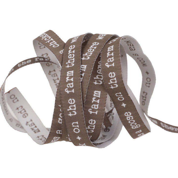 Farmstead - Farm Roll Call in Charcoal - 1/2" width - by Stacy Iest Hsu - 15 Yard Spool