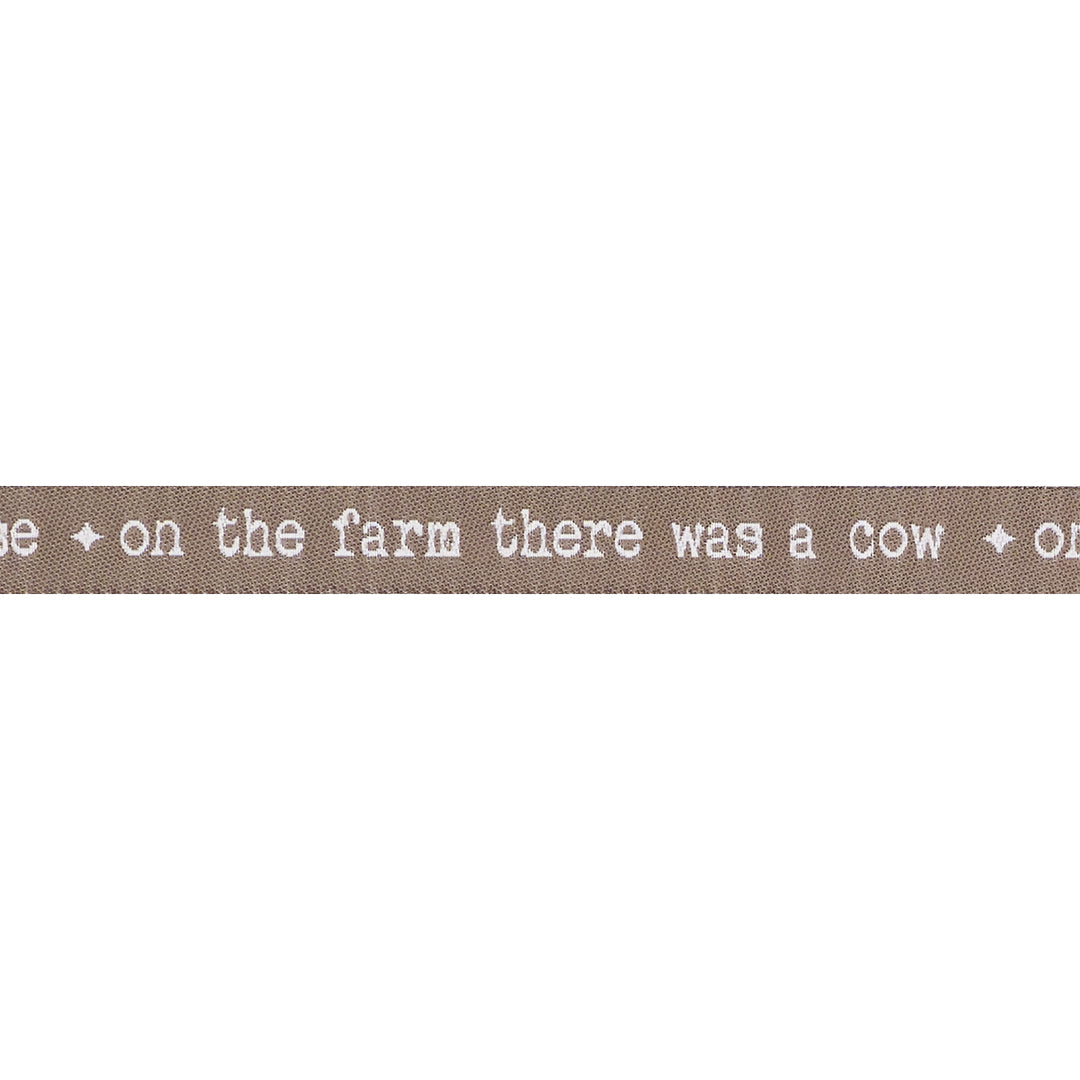 Farmstead - Farm Roll Call in Charcoal - 1/2" width - by Stacy Iest Hsu - 15 Yard Spool