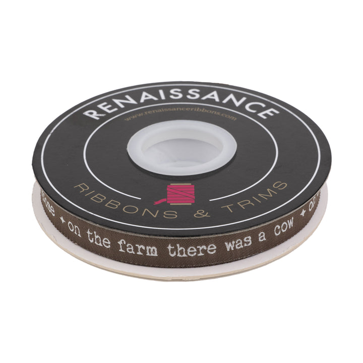 Farmstead - Farm Roll Call in Charcoal - 1/2" width - by Stacy Iest Hsu - 15 Yard Spool