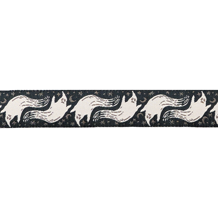 Home Sweet Haunt - Boo in Charcoal - 7/8" width - by Stacy Iest Hsu - 15 Yard Spool