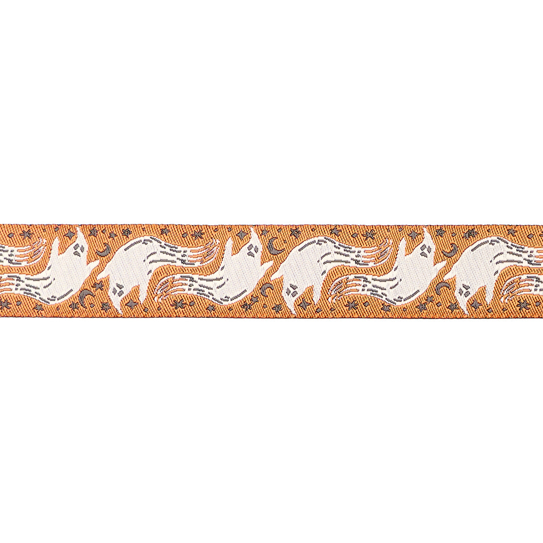Home Sweet Haunt - Boo in Pumpkin - 7/8" width - by Stacy Iest Hsu - 15 Yard Spool