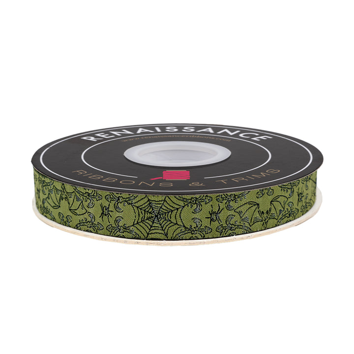 Home Sweet Haunt - Iron Web in Fern - 5/8" width - by Stacy Iest Hsu - 15 Yard Spool