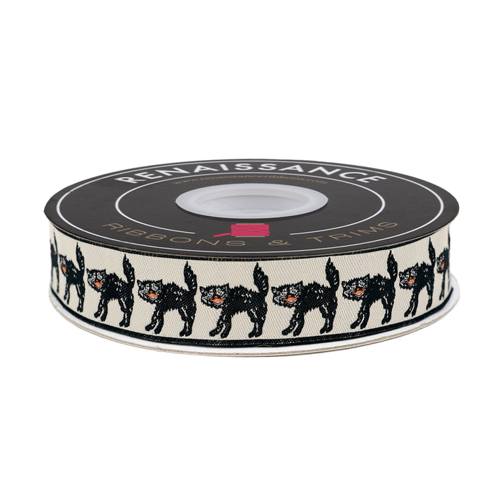 Home Sweet Haunt - Spooky Cat - 7/8" width - by Stacy Iest Hsu - 15 Yard Spool
