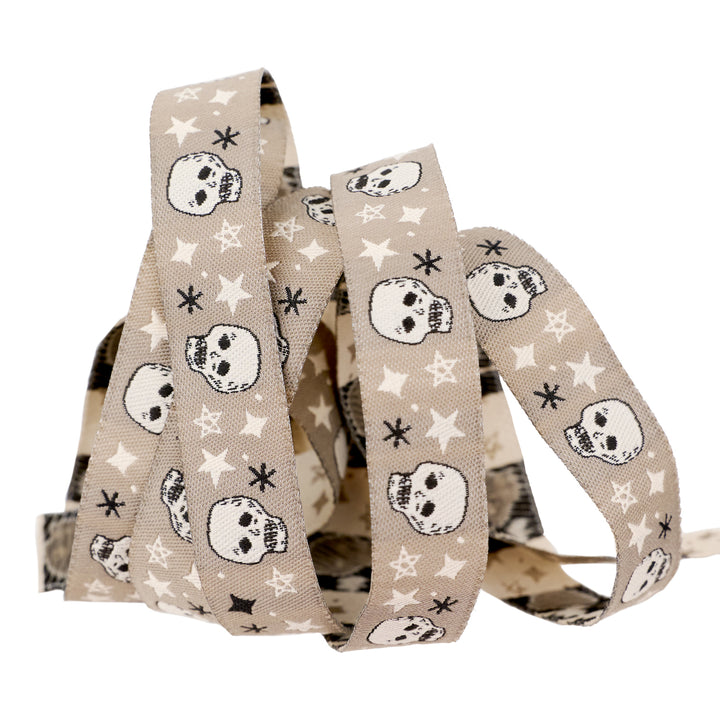 Home Sweet Haunt - Spooky Skulls - 5/8" width - by Stacy Iest Hsu - 15 Yard Spool