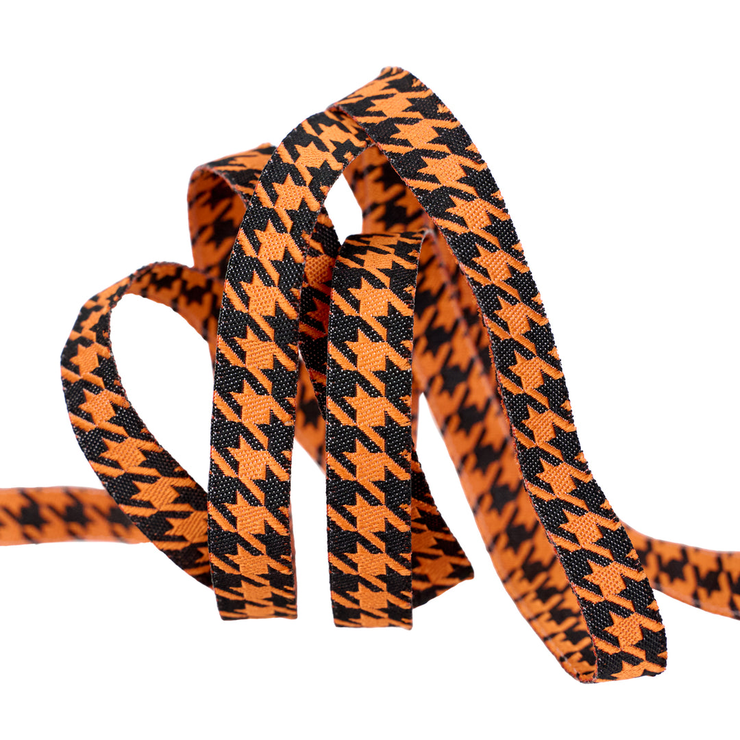 Home Sweet Haunt - Hounds Tooth in Pumpkin - 3/8" width - by Stacy Iest Hsu - 15 Yard Spool