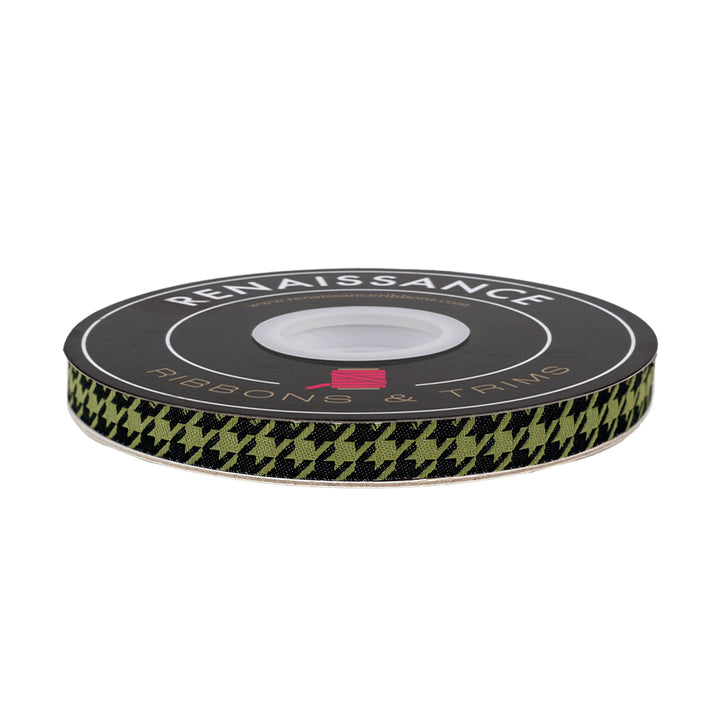 Home Sweet Haunt - Hounds Tooth in Fern - 3/8" width - by Stacy Iest Hsu - 15 Yard Spool