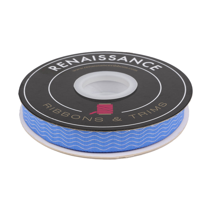 Waves in Blue Water - 5/8" width - La Dolce Vita by Stacy Peterson - 15 Yard Spool