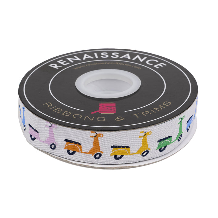 Scooters - 7/8" width - La Dolce Vita by Stacy Peterson - 15 Yard Spool